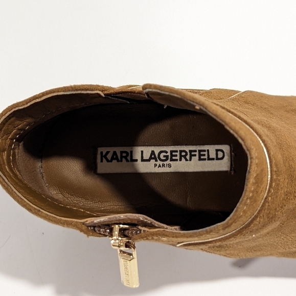 Karl Lagerfeld brown ankle boots size 5.5 - Picture 12 of 12